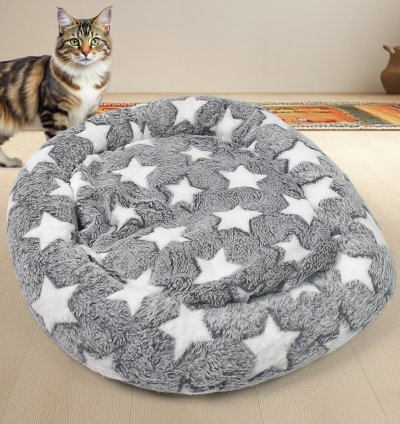 Dog Basket, Dog Bed, Cat Bed & Sofa – Breathable Pet Product for Small, Medium, and Large Pets (Grey, 1 Set)