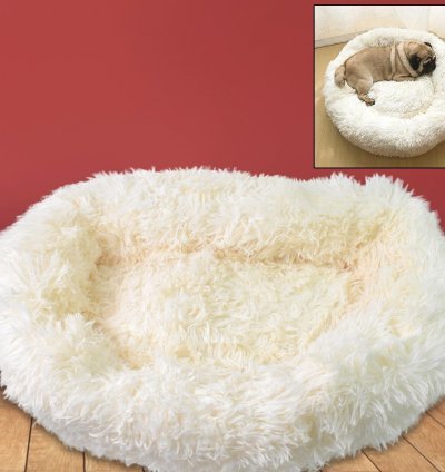 Plush Luxurious Deluxe Soft Dog Bed – Washable Round Cushion Sofa for Large Dogs (1 Pc)