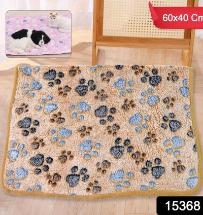 Pet Soft Blanket/Towel – Warm Sleep Mat & Teething Toy for Cats, Dogs, Puppies & Small Animals (60×40 cm, 1 Pc, Mix Colors)