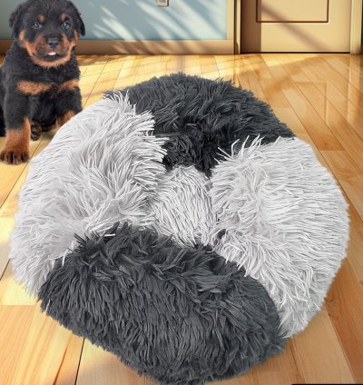 Self-Warming Dog & Cat Bed – Washable Plush Donut Calming Bed with Non-Slip Bottom (1 Pc)